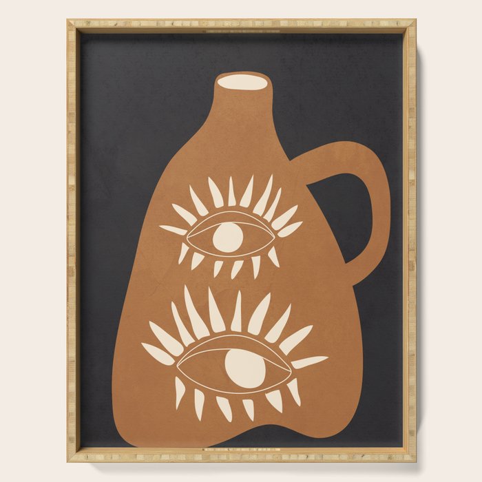 Modern Abstract Vase 1 Serving Tray Gallery Image 1