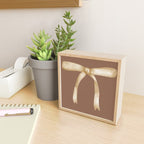 Bows and Ribbons Pattern LXII Coffee Creme Mini Art Print Gallery Image 2