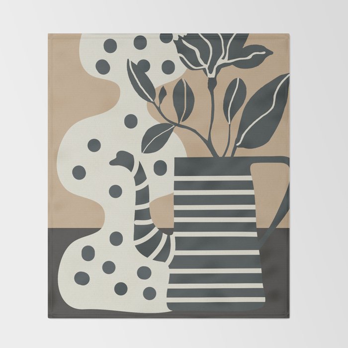 Teapot Garden 8 Throw Blanket Gallery Image 2