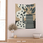 Teapot Garden 8 Wall Tapestry Gallery Image 2