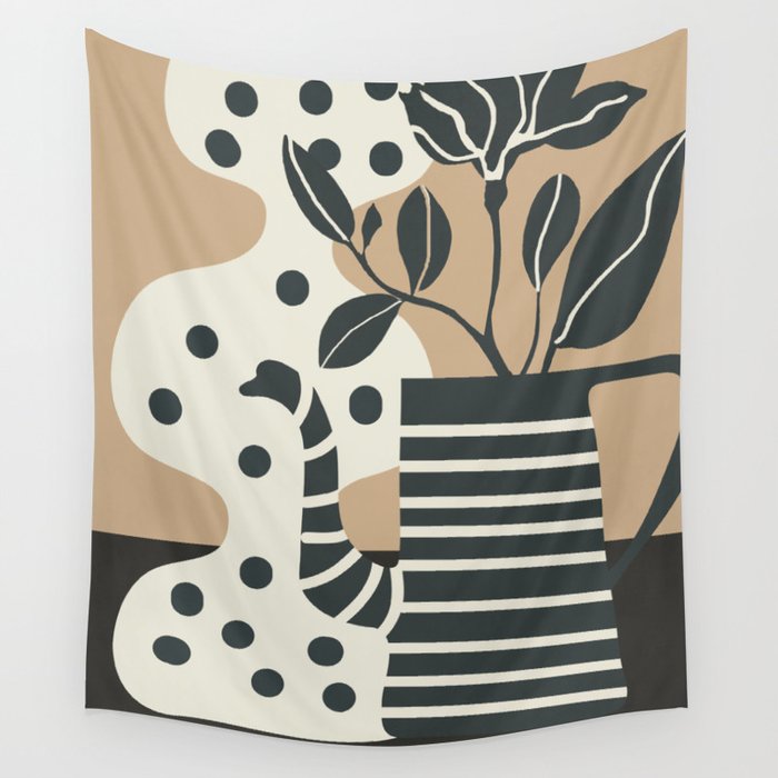 Teapot Garden 8 Wall Tapestry Gallery Image 4