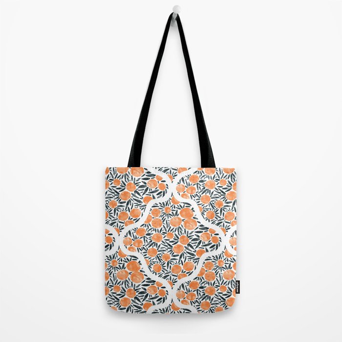 Tangerine Lattice Dreams Tote Bag Gallery Image 2