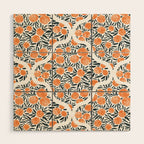 Tangerine Lattice Dreams Wood Wall Art Gallery Image 1