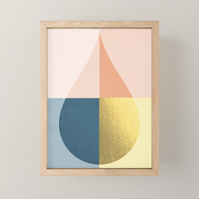 Geometric raindrop Mini Art Print Gallery Image 1