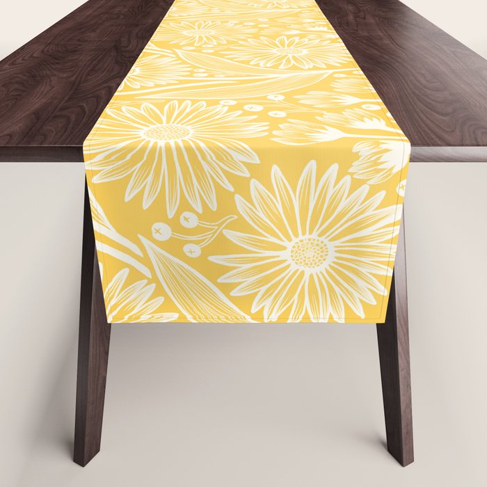 Sunshine Yellow Coneflowers Table Runner Gallery Image 1
