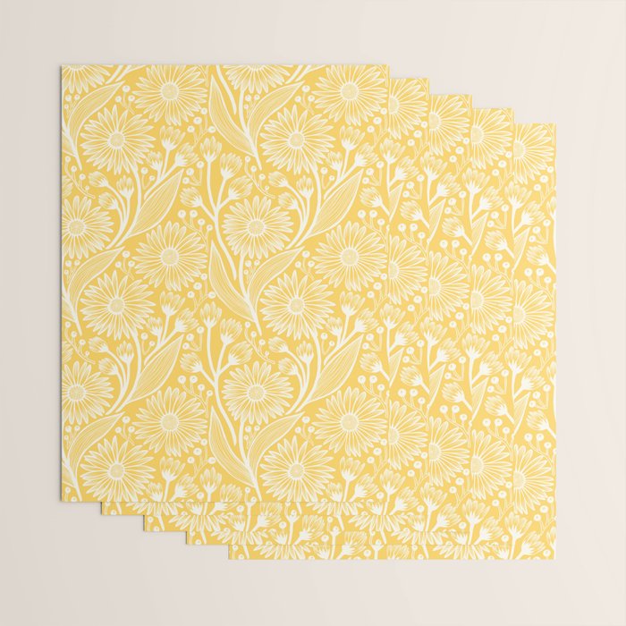 Sunshine Yellow Coneflowers Wrapping Paper Gallery Image 3