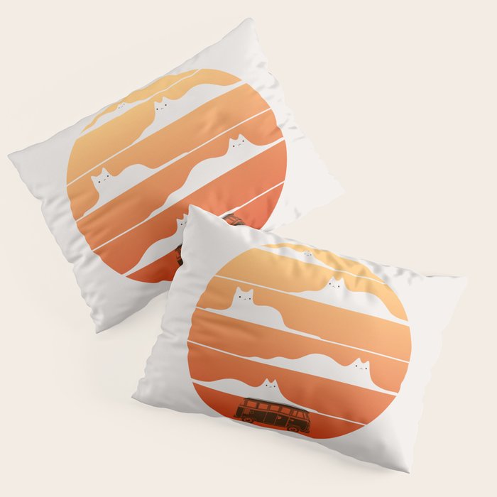 Cat Landscape 106 Pillow Sham Gallery Image 3