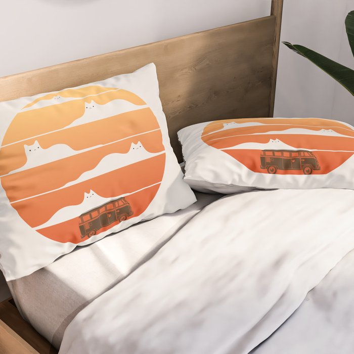 Cat Landscape 106 Pillow Sham Gallery Image 2