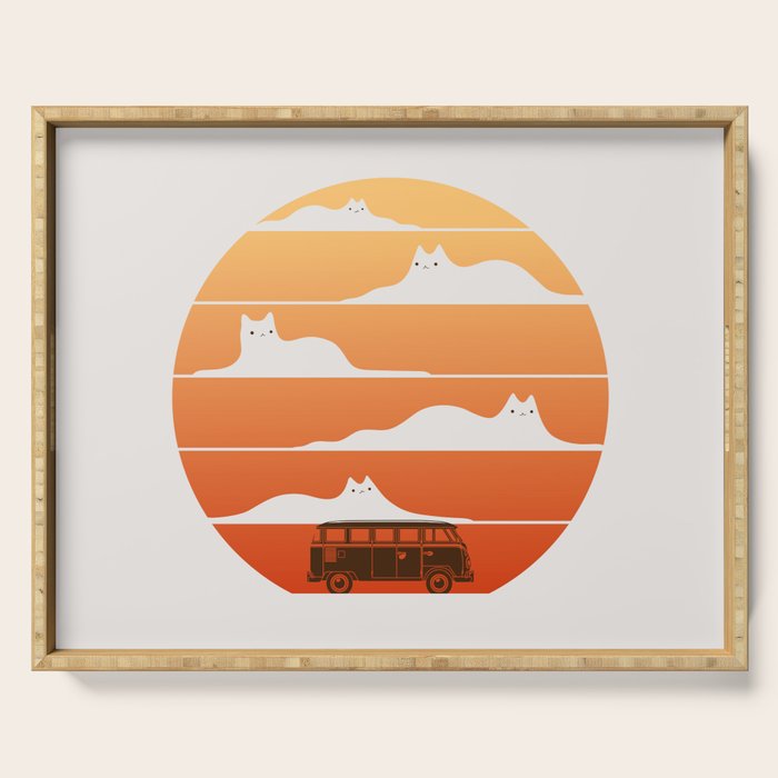 Cat Landscape 106 Serving Tray Gallery Image 1