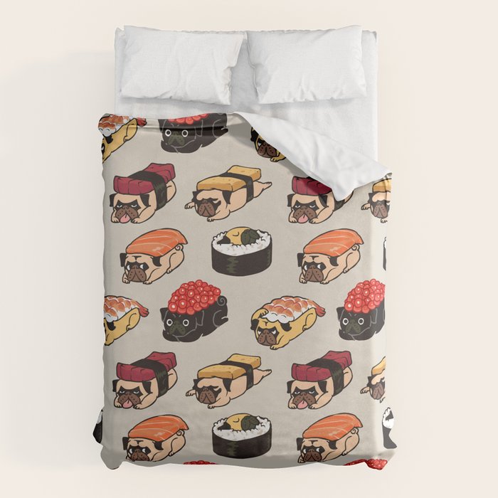 Sushi Pug Duvet Cover Gallery Image 1