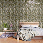 Vintage Botanica Olive Bronze - Heritage Revival Floral  Wallpaper Gallery Image 3