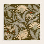 Vintage Botanica Olive Bronze - Heritage Revival Floral  Wood Wall Art Gallery Image 1
