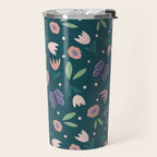 Butterfly and Flowers  Travel Mug Gallery Image 2