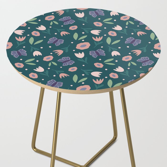 Butterfly and Flowers  Side Table Gallery Image 2