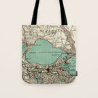 Vintage Map of Lake Pontchartrain (1887) Tote Bag Gallery Image 1