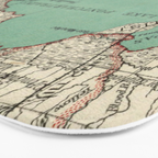 Vintage Map of Lake Pontchartrain (1887) Bath Mat Gallery Image 3