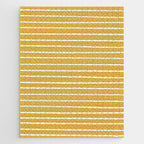 Colorful Stripes, Mustard Yellow and White, Abstract Art Jigsaw Puzzle Gallery Image 1