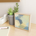 Floral Print, Yellow, Gray, Blue, Teal Mini Art Print Gallery Image 2