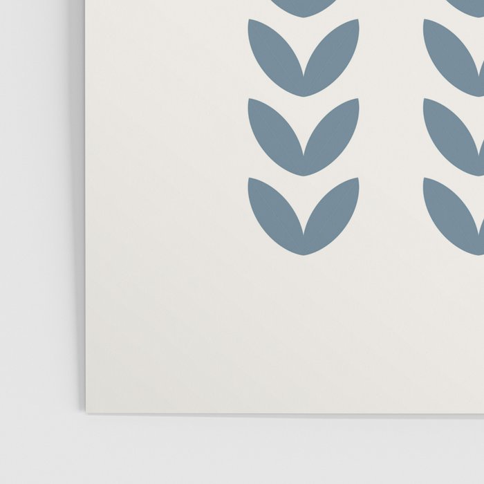 Leaf Pattern Pastel Blue - Scandinavian Poster Gallery Image 3