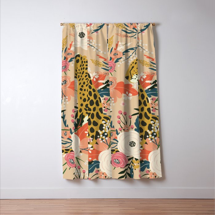 Simba Cheetah Prints Window Curtain Gallery Image 3