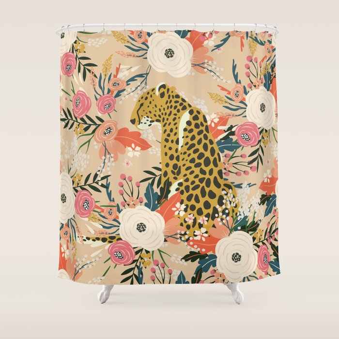 Simba Cheetah Prints Shower Curtain Gallery Image 1