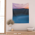 Mountain Sunset Abstract Wall Tapestry Gallery Image 2