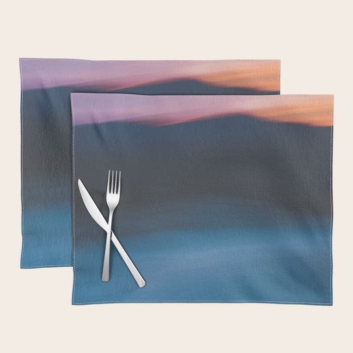 Mountain Sunset Abstract Placemat Gallery Image 1