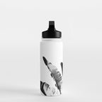 Traveler palm - bw Water Bottle Gallery Image 3