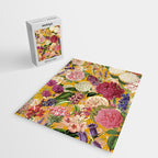 Yellow Happy Floral Pattern, Modernism Jigsaw Puzzle Gallery Image 2