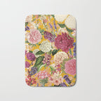 Yellow Happy Floral Pattern, Modernism Bath Mat Gallery Image 1