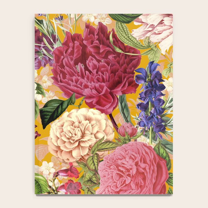 Yellow Happy Floral Pattern, Modernism Notebook Gallery Image 4