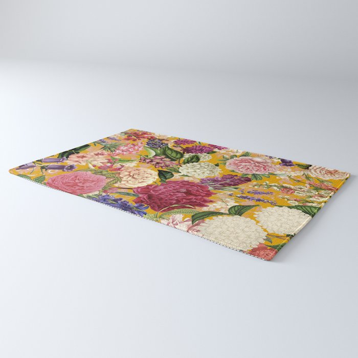 Yellow Happy Floral Pattern, Modernism Rug Gallery Image 3