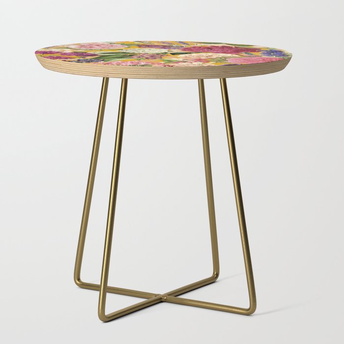 Yellow Happy Floral Pattern, Modernism Side Table Gallery Image 1