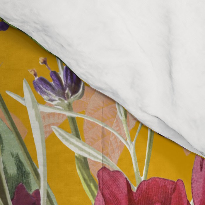 Yellow Happy Floral Pattern, Modernism Comforter Gallery Image 4