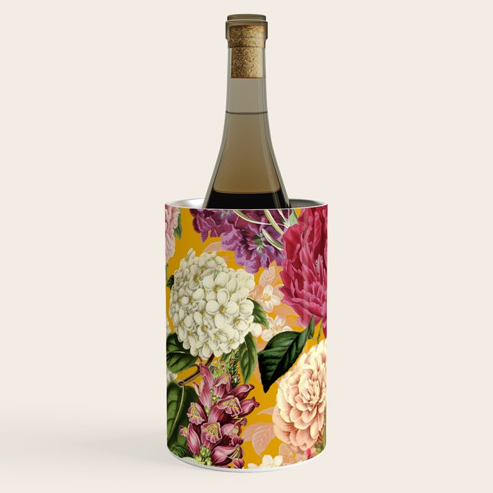 Yellow Happy Floral Pattern, Modernism Wine Chiller Gallery Image 1