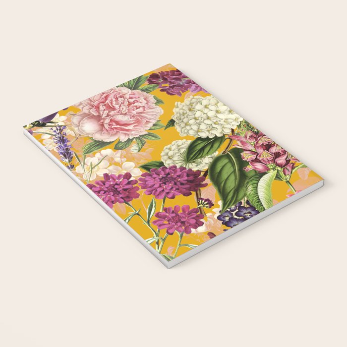 Yellow Happy Floral Pattern, Modernism Notebook Gallery Image 3