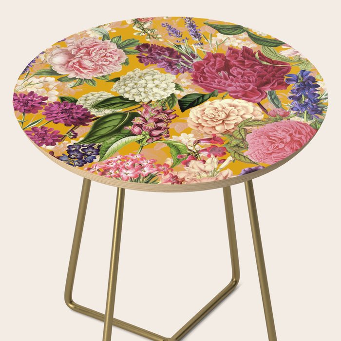 Yellow Happy Floral Pattern, Modernism Side Table Gallery Image 2
