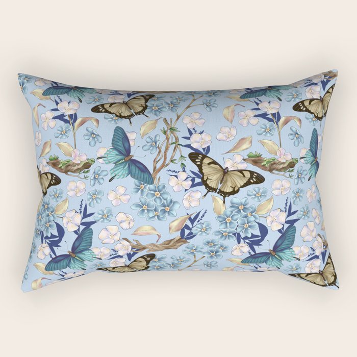 Springtime Flutter Bliss Rectangular Pillow Gallery Image 1