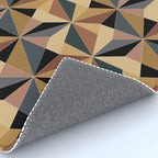 Kaleidoscope Tile Pattern I Bold Neutral Earthy Rug Gallery Image 4