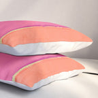 Peacock and Magenta Stripe Art Pillow Sham Gallery Image 3
