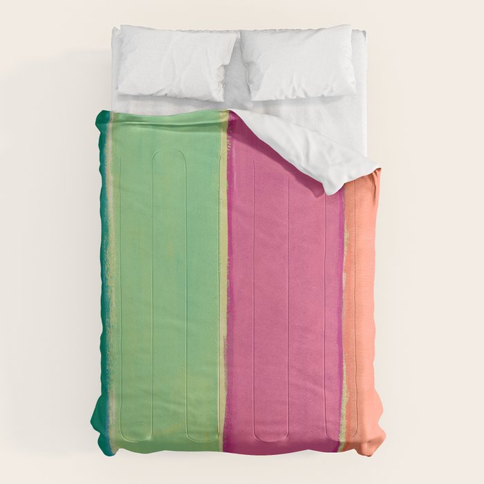 Peacock and Magenta Stripe Art Comforter Gallery Image 6