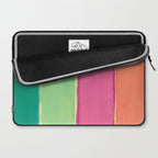 Peacock and Magenta Stripe Art Laptop Sleeve Gallery Image 2