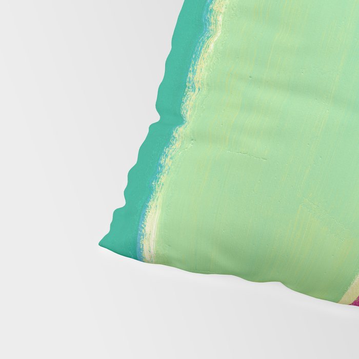 Peacock and Magenta Stripe Art Pillow Sham Gallery Image 4