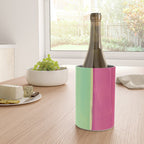 Peacock and Magenta Stripe Art Wine Chiller Gallery Image 4