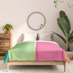 Peacock and Magenta Stripe Art Comforter Gallery Image 3