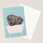 Baby Elephant in Bathtub Stationery Card Gallery Image 2