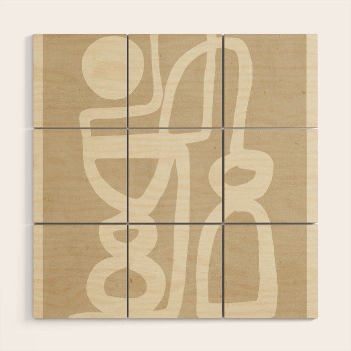 Abstract Minimal Shapes 78 Wood Wall Art Gallery Image 1