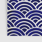 Japanese Seigaiha Wave - Navy Palette Poster Gallery Image 3