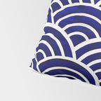 Japanese Seigaiha Wave - Navy Palette Pillow Sham Gallery Image 4