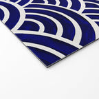 Japanese Seigaiha Wave - Navy Palette Welcome Mat Gallery Image 2